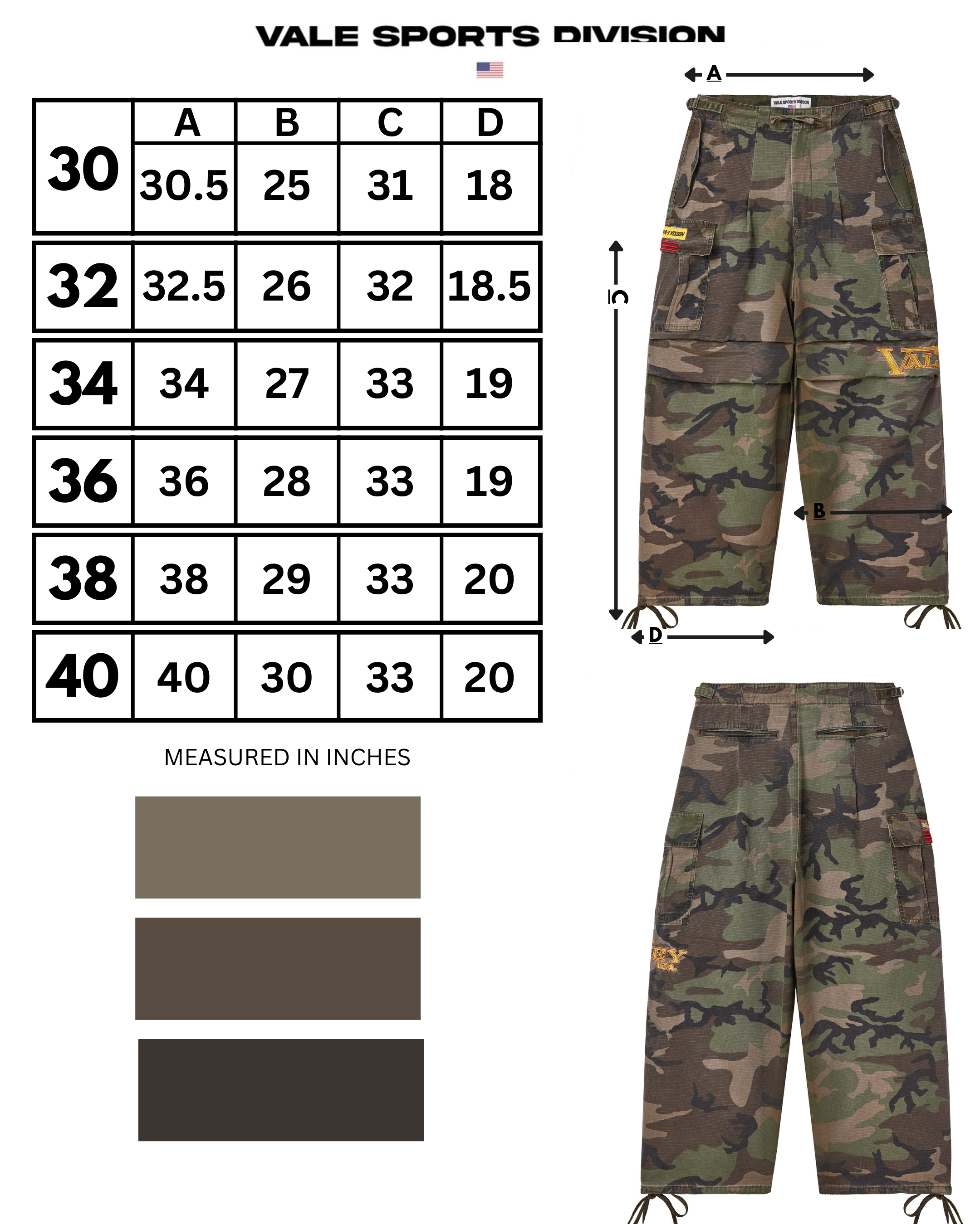 VA-1 CAMO CARGOS